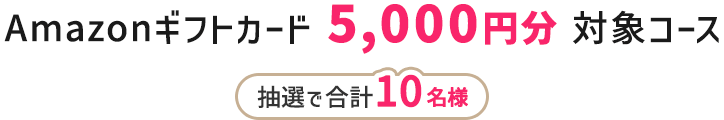 Amazonギフトカード 5,000円分対象コース 抽選で合計10名様