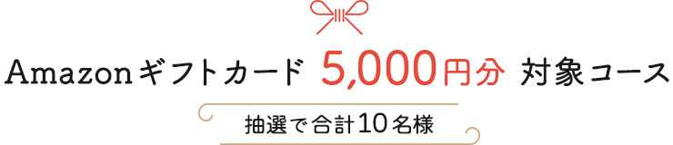 Amazonギフトカード 5,000円分対象コース 抽選で合計10名様