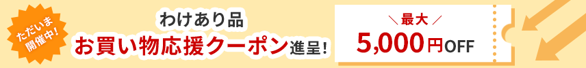 ただいま開催中！お買い物応援クーポン贈呈