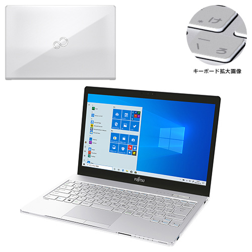 富士通WEB MART] LIFEBOOK SH75/C3 KC_WS1D2_A008 Windows 10 Home・大容量バッテリ・SSD  256GB・Office搭載モデル : 富士通