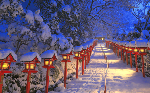 「京都府　雪の貴船神社の参道」など、冬の風景壁紙を公開！